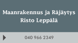Maanrakennus ja Räjäytys Risto Leppälä logo